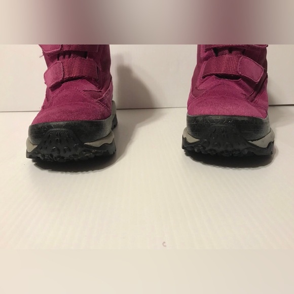 L. L. Bean winter snow boots leather-upper magenta kids girl size 3 - Picture 5 of 10